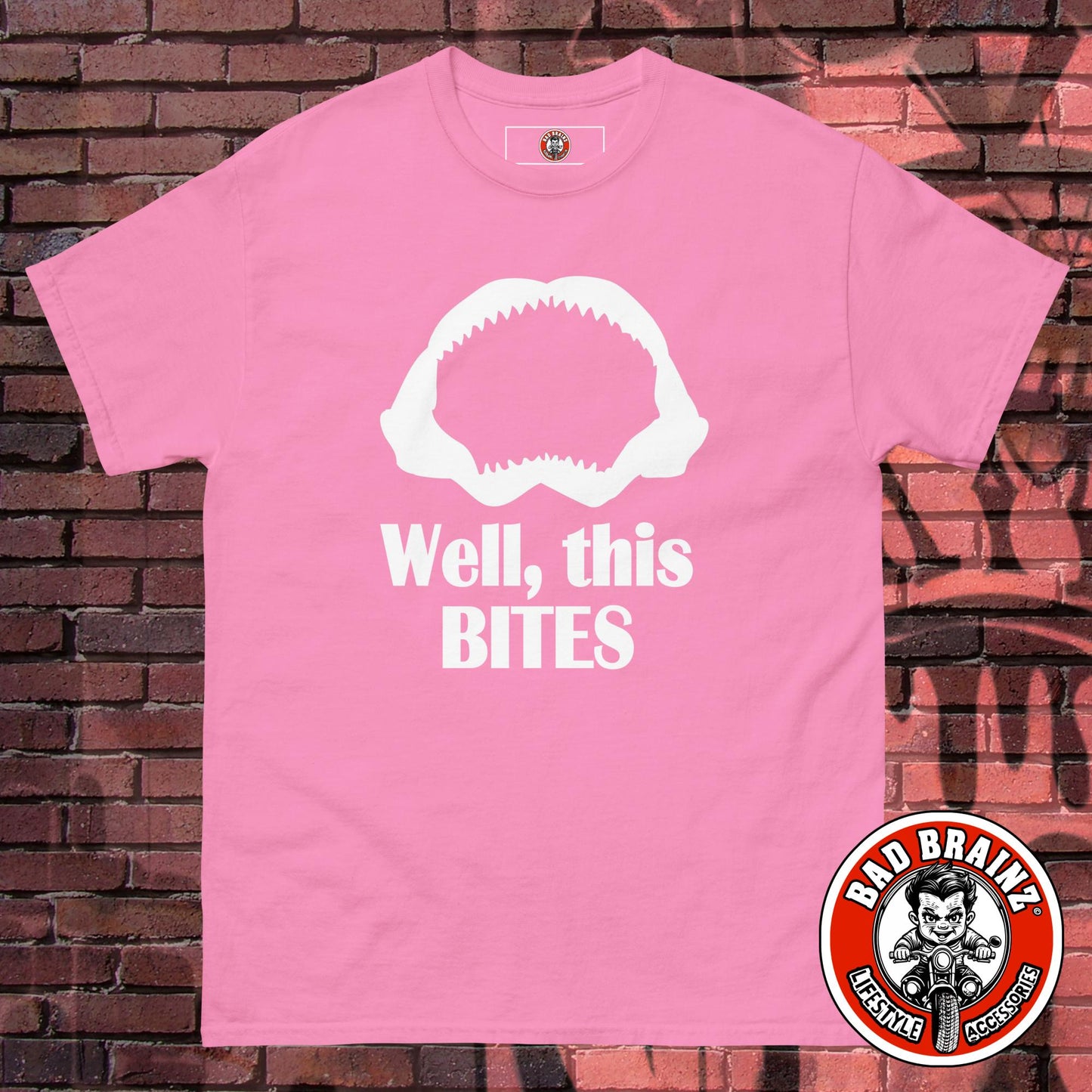 Well, This Bites shark mouth t-shirt