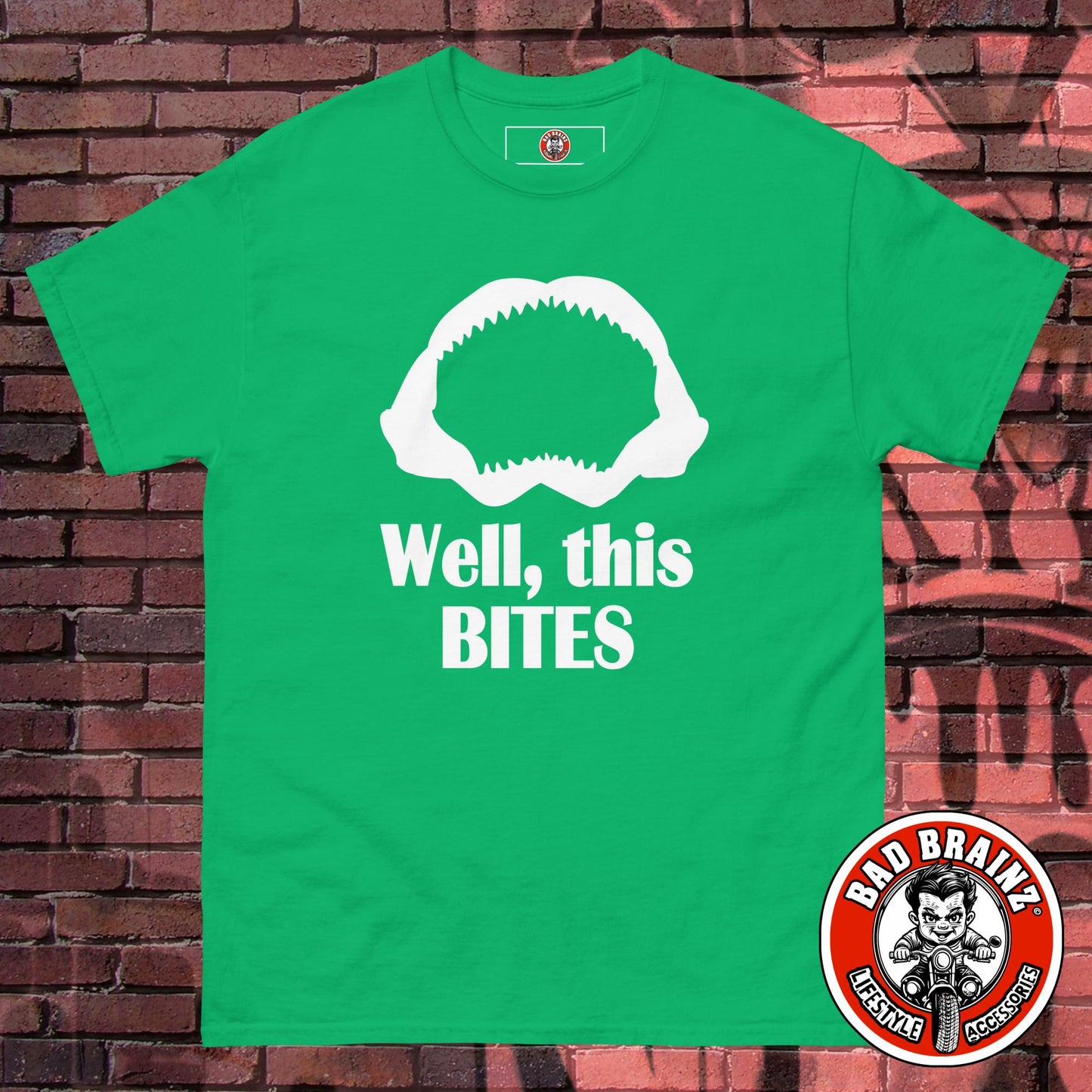 Well, This Bites shark mouth t-shirt