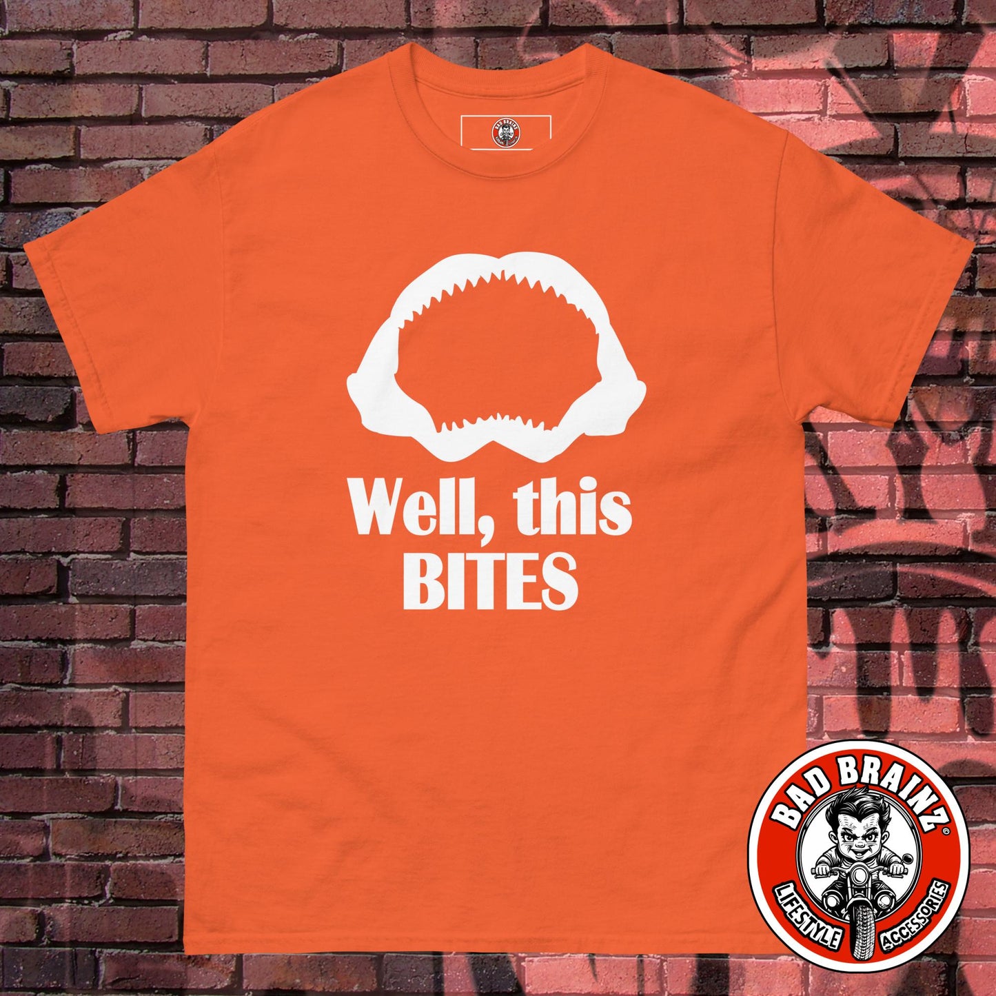 Well, This Bites shark mouth t-shirt