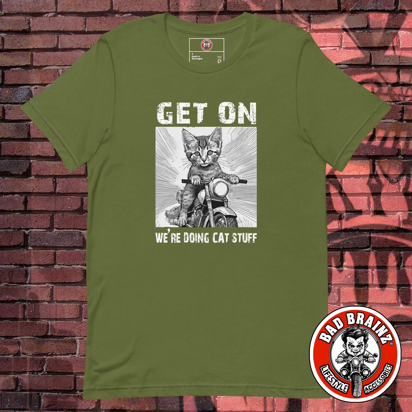 "Get on, We're Doing CAT STUFF" t-shirt - Bad Brainz Lifestyle Accessories